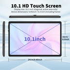 10.1 Inch Android 15 Tablet, Wireless Set with Keyboard, Mouse, Case, Stylus, Dual Camera